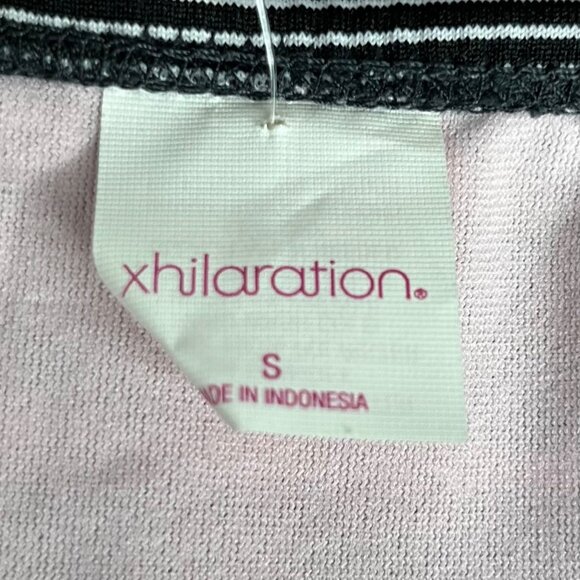 Xhilaration Swim Suit Bottoms Bikini Womens Small Black Pink Striped New - Picture 5 of 8